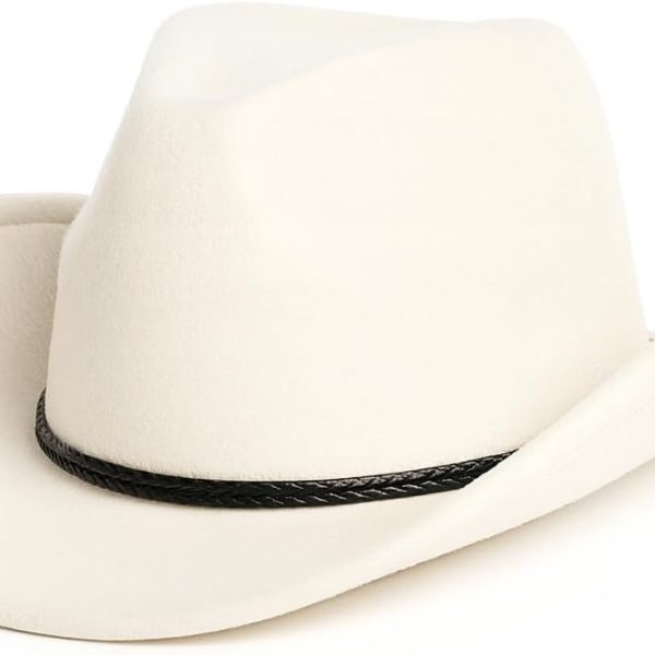 Plus Size Felt Cowboy Hats Western Fedora Hat Warm Multi Size Wide Brim Cowgirl Hat for Man Woman