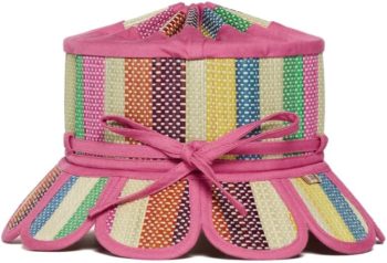 Reversible Straw Sun Hat Unique Petal Shape Foldable Casual Outdoor Beach Sun Hat for Summer