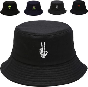 Cotton Bucket Hat for Women Men Summer Travel Sun Beach Bucket Cap Unisex Outdoor Fisherman Hat