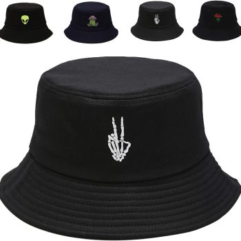 Cotton Bucket Hat for Women Men Summer Travel Sun Beach Bucket Cap Unisex Outdoor Fisherman Hat