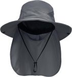 Sun Hats for Men Women with Neck Flap UPF 50+ UV Protection Wide Brim Bucket Hat Safari Hiking Fishing Hats