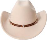 Women Wide Brim Cowboy Hat Vintage Rodeo Western Cowgirl Hat Country Concert Outfits