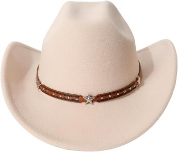Women Wide Brim Cowboy Hat Vintage Rodeo Western Cowgirl Hat Country Concert Outfits