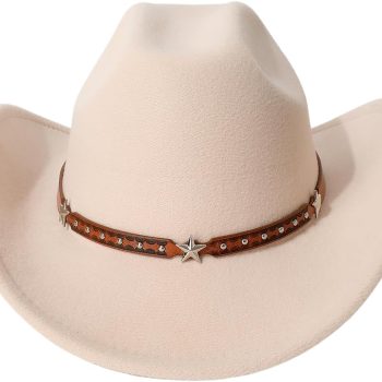 Women Wide Brim Cowboy Hat Vintage Rodeo Western Cowgirl Hat Country Concert Outfits