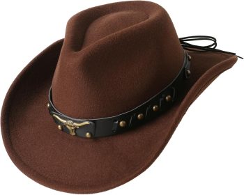 Western Cowboy Hat for Kids Boy Girl Classic Cowboy Cowgirl Dress Up Hat with Buckle Belt