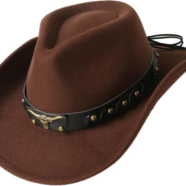 Western Cowboy Hat for Kids Boy Girl Classic Cowboy Cowgirl Dress Up Hat with Buckle Belt