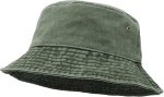 Bucket Hat Wide Brim Washed Denim Cotton Outdoor Sun Hat Flat Top Cap for Fishing Hiking Beach Sports