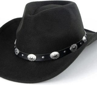 Kids Wide Brim Western Cowboy Cowgirl Hat Boys Girls Felt Fedora Hats