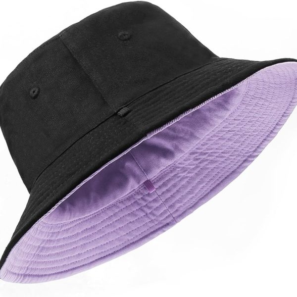 Oversize Bucket Hat Reversible Fisherman Sun Cap With Chin Strap Travel Beach Outdoor Hat For Men Women