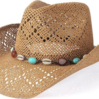 Cowboy Hat Cowgirl Hat Straw Wide with Shapeable Brim Western Cowboy Hat for Women