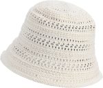 Women Foldable Sun Hats Mesh Woven Bucket Hat Portable Summer Hats for Traveling Beach Sunbathing