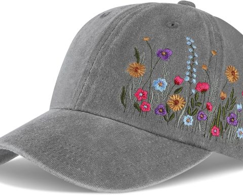 Trendy Embroidered Baseball Cap for Girls Women Men Adjustable Soft Breathable Hats for Casual Wear