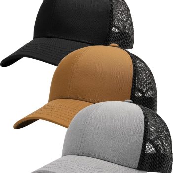 Mens Trucker Hat Structured Mesh Baseball Cap Adjustable Classic Mens Hat