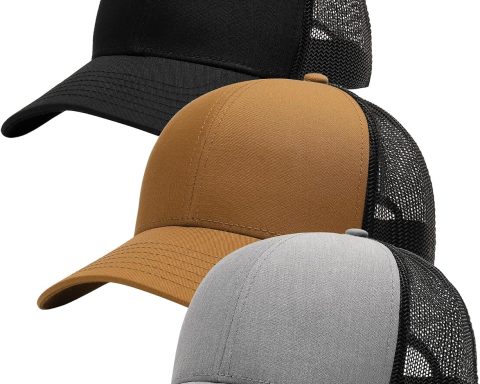 Mens Trucker Hat Structured Mesh Baseball Cap Adjustable Classic Mens Hat