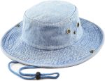 Cotton Stone-Washed Safari Wide Brim Foldable Double-Sided Sun Boonie Bucket Hat