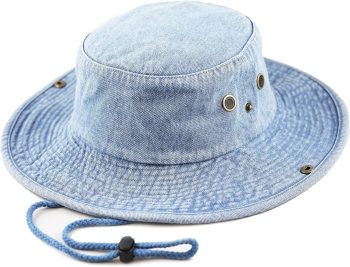 Cotton Stone-Washed Safari Wide Brim Foldable Double-Sided Sun Boonie Bucket Hat